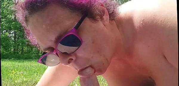  Amateur Exhibitionist MILF Naughty Nyara gives a Blowjob and Fuck in a Public Park